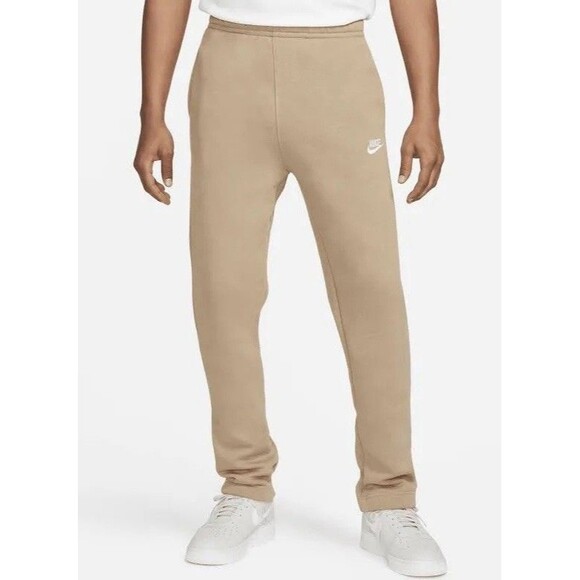 Nike Men's Sportswear Club Fleece Pants Khaki / Brown Large BV2707-247 - NEW